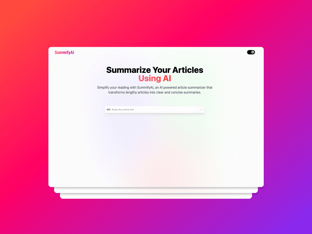 Cover Image of SummifyAI AI Article Summarizer